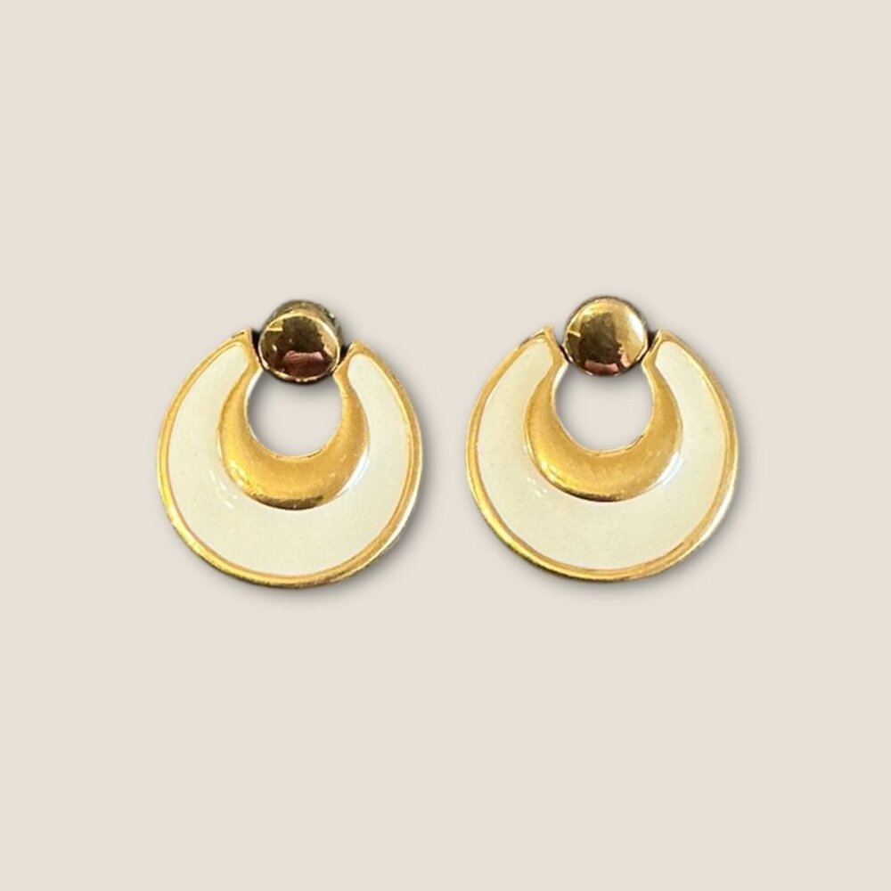Vintage Napier Jewelry Door Knocker Earrings